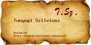 Tunyogi Szilviusz névjegykártya